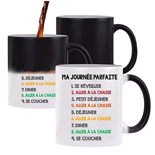 Planetee Mug magique Chasse Journée Parfaite | Tasse Humour change de couleur avec la chaleur
