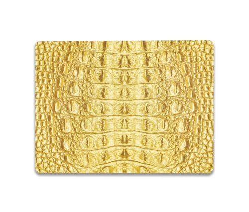 Image of MightySkins Carbon Fiber Skin Compatible with Microsoft Surface Laptop Go 3 (2023) Full Wrap Kit - Golden Croc | Protective, Durable Textured Carbon Fiber Finish | Made in The USA