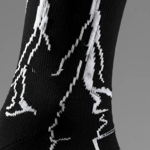 Image of Summer Unisex Fire & Flame, Electric&lighting Print Crew Socks - Soft Cotton, Breathable & Stretchable Streetwear Socks for Men & Women | Stylish Casual, Sports & Daily Use