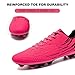 Imagen de DimaiGlobal Botas de Fútbol Hombre Zapatos de Fútbol con Tacos Altos para Césped Natural e Indoor Antideslizantes para Entrenamiento y Fútbol Sala Zapatillas de Fútbol 42EU Fucsia