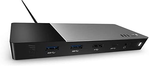 MSI Estación de Acoplamiento USB-C Gen 2 1 2X USB-A 3, Negro
