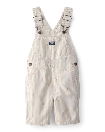 OshKosh B'gosh Boy World's Best Overalls, Cream, 9M
