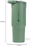HydroJug Sport - Stainless Steel Tumbler with Straw, Vacuum Insulated, 32oz Leakproof Water Bottle, Ergonomic Design, Reusable, Dishwasher Safe, Rubber Base, Durable for Gym or Outdoors, Sage