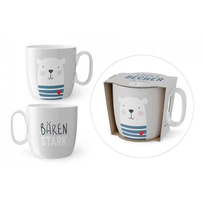 osters muschel-sammler-shop Kinderbecher Bärenstark, Porzellan, 150...