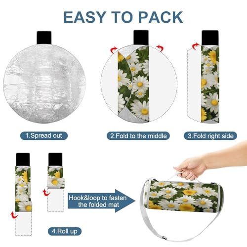 Manta de picnic impermeable que repele la humedad del césped y la arena 5