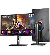 Amazon.com: CUNPU 27 Inch QHD 2560 x 1440 Gaming Monitor, 180