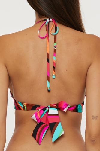 Trina Turk Women's Swoop Reversible Halter Bikini Top, Adjustable, Tie Back, Swimwear Separates3