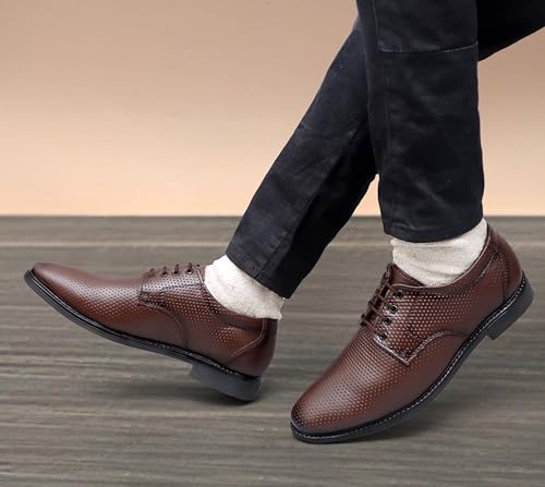 Image of ARAMISH Boy's Genuine Leather Derby Lace Up Formal Shoes