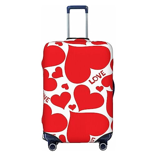 Housse de bagage cœur DEHIWI Noir M pour valise extensible de voyage protection zippée