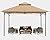 ABCCANOPY Gazebos for Patios 10x10 - Outdoor Steel Frame Gazebo for Lawn Backyard Garden Deck (Beige)