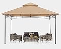 ABCCANOPY Gazebos for Patios 10x10 - Outdoor Steel Frame Gazebo for Lawn Backyard Garden Deck (Beige)