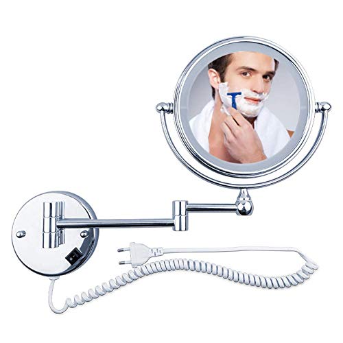 Miroir de Maquillage Mural Extensible JCAKES 10X Double Face Pliant - 2