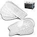 RTDEP Talonnette Grandissante 5 couches Semelles Chaussures 4CM Semelle Gel Transparent Talonnette Antidérapant Talonnette Homme Moitié Talonette Gel(1 Piars) (Transparent)