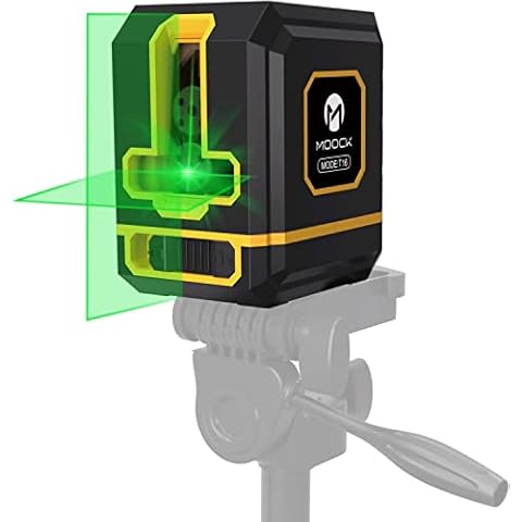 MOOCK Laser Level with Self Leveling & Manual Mode, 100ft High Visibility Green Beam Lazer Leveler Tool Horizontal, Vertical, Cross Line Laser for Picture Hanging, Construction, 360° Magnetic Base Cover