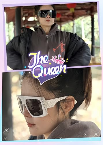 3-Pack Y2K Square Sunglasses UV400 for Women Men, Retro Shades Beach Party Daily3