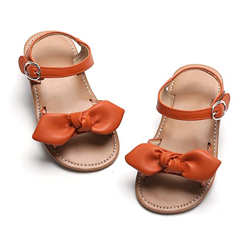 ESTINE Girls Sandal Dress Shoe for Toddler/Little Kid Party School Shoe (10 Toddler, 09-Brown)