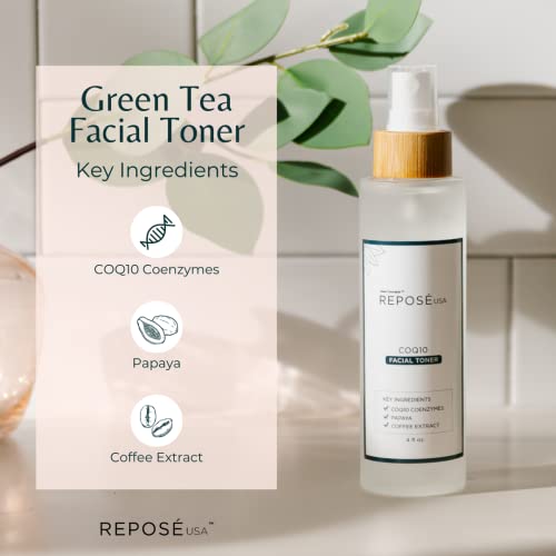 Reposé Coq10 Hydrating Facial Toner - Nourishing Blend Of Natural Botanical Extracts, Antioxidant & Anti-Aging, Keeps The Skin Supple And Firm, Balances Natural Ph Levels - For All Skin Types #TOP4
