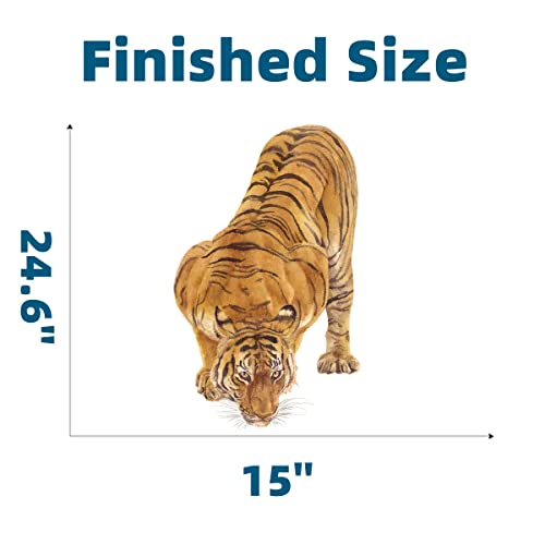 Royolam Cool Mighty Tiger Wall Decal Nursery Jungle Animal Wall Sticker Removable Peel And Stick Waterproof Wall Art Decor Stickers For Kids Baby Classroom Living Room Playing Room Bedroom #TOP4