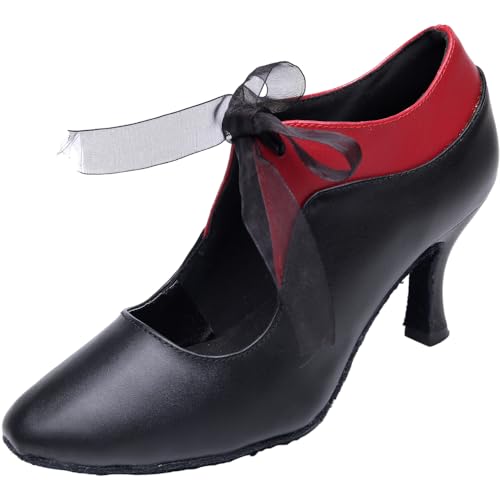 Chaussures de danse en cuir à lacets confortables pour danser sans douleur