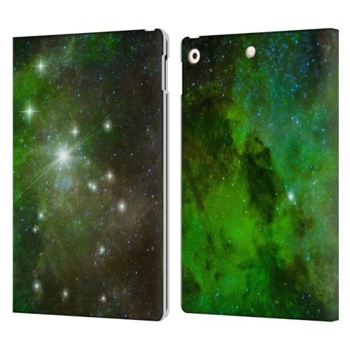 Protection iPad 10.2 Simone Gatterwe Espace Vert Nuage étui en cuir chic motif astronomie