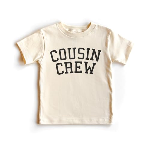Cousin Crew Varsity Toddler Shirts - Minimalist Family Reunion Matching Shirts For Cousin - Cute Boys & Girls Natural Toddler Youth Graphic Tee2