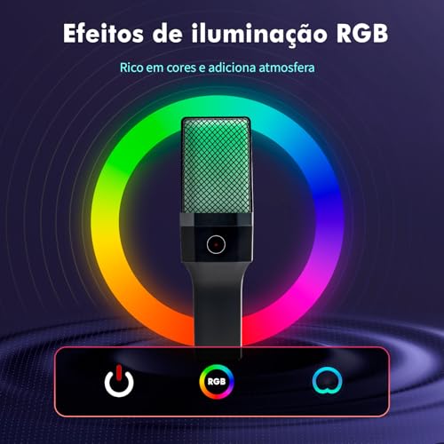 Microfone Condensador, Microfone Sem Fio, Microfone Gamer, Microfone de Mesa, Microfone com Filtro P