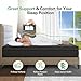 VISCOUNTESS Queen Mattress, Hybrid Mattresses 10 Inch Euro Top Medium Firm for Back & Lumbar Support, 100 Night Trial, Individual Pocket Spring Bed for Motion Isolation & Pressure Relief Black
