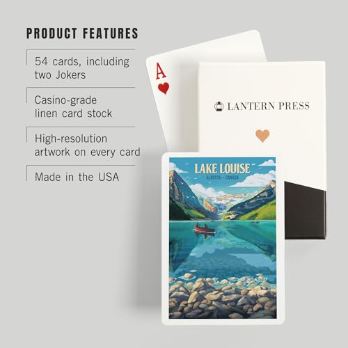 Baraja de cartas de póker Lantern Press Lake Louise miniatura 3