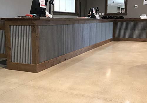 CeilingConnex Colorado Steel Rustic Corrugated Metal Wainscoting (5-Pack Antique) - Grey Metal Panels for Walls