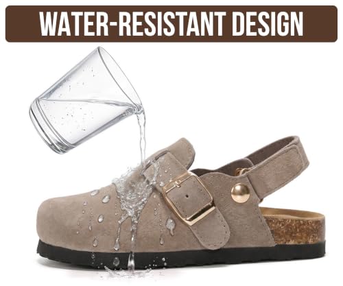Image of Project Cloud Kids 100% Genuine Leather Non Slip Clogs with Cork Footbed