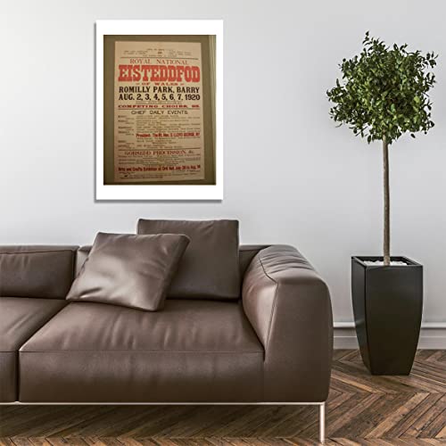 Affiche 1920 Eisteddfod encadrée Spiffing Prints mat M pour décorer un bureau