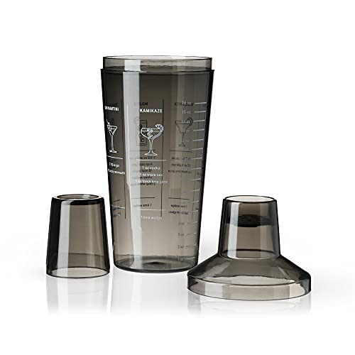 True 10474 Smoke Tinted Plastic Cocktail Shaker thumb #8