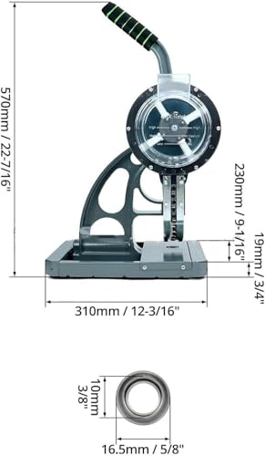 Semi Automatic 10mm Eyelet Punch Tool with 5000 Metal Eyelets - Manual Hole Press Machine for Crafting, Sewing, and DIY Projects