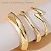 GoldGifts Chunky Gold Bangle Bracelets Stack for Women Non Tarnish, Thick 14k Gold Plated Big Stackable Bangles Set, Trendy Large Statement Stacked Cuff Bracelet Fashion Jewelry Gifts