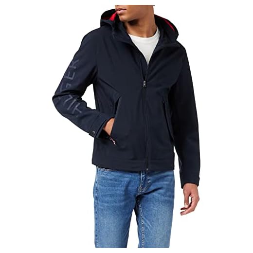 Tommy Hilfiger Mäns Flex Hooded Blouson byxor, Ökenhimmel, M