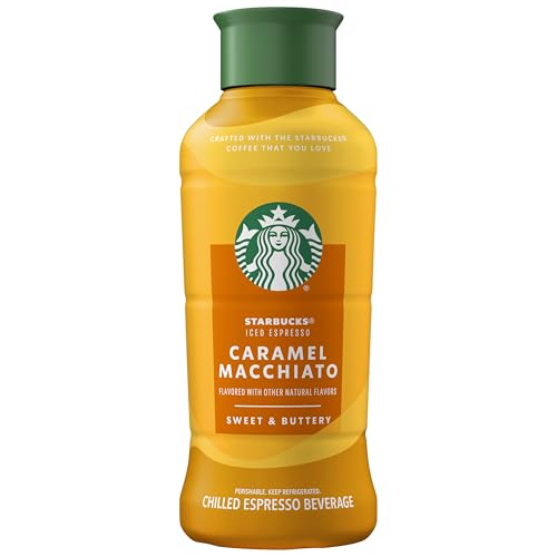 Starbucks Iced Espresso, Caramel Macchiato, 40oz Bottle, Naturally Flavored Chilled Espresso Beverage