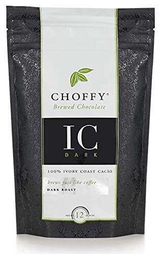 Choffy, IC Dark, Brewed Chocolate, Cocoa, Dark Roast, 12 oz. coffee alternative, coffee substitute