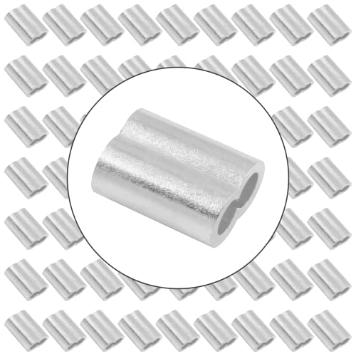 Casquillo de aluminio para tender cables y fijar lonas en el jardín juego de 100