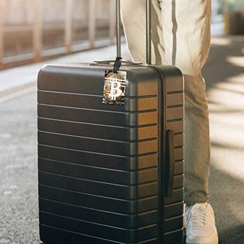 Luggage Tag Retro-Bitcoin-Bit-Coin Baggage Handbag School Bag Suitcase Name Id Card Label #TOP4
