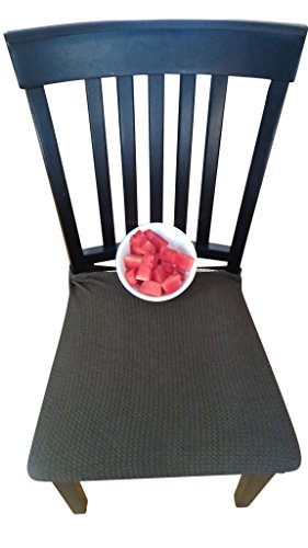Waterproof Dining Chair Cover Protector - Pack of 2 - Perfect For Pets, Kids, Elderly, Restaurants, Party - Machine Washable, Elastic, Removable, Premium Quality, Clean the Mess Easily (Faded Brown)