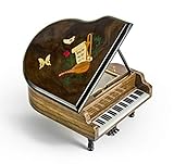 Gorgeous 36 Note Miniature Musical Grand Piano with Musical Theme Inlay - Waltz of The Flowers