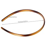 WILLBOND 6 Pieces Plastic Plain Headbands Teeth Comb Headbands Skinny DIY Hair Bands for Women - Image 5