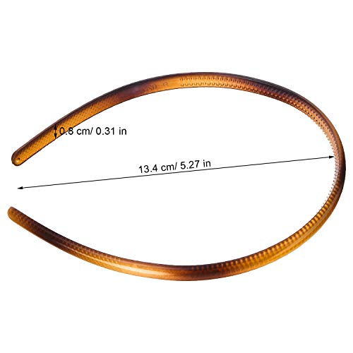 WILLBOND 6 Pieces Plastic Plain Headbands Teeth Comb Headbands Skinny DIY Hair Bands for Women - Image 6