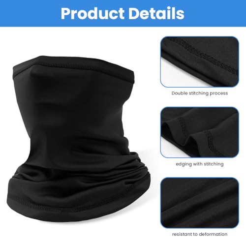 AOOWU Multifunción Bandana, 2 PCS Calentador de Cuello Deporte Calentador para Hombre y Mujer, Alta Elasticidad Polaina Térmica de Cuello Babero Cálido para Senderismo Moto Ciclismo Correr Aire Libre - imagen 3