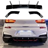 Auto Heckschürzen Heckspoiler Diffusor-Splitter, für Hyundai I30N MK3 Hatchback 2017-2019 die hintere Lippe im -Stoßstangenstil