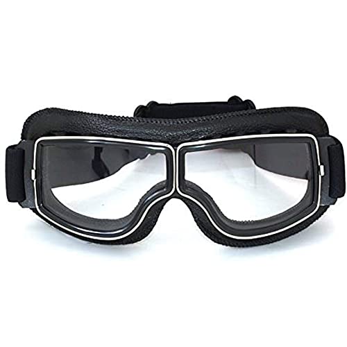 Motorradbrillen FLKAYJM Vintage Schutzbrille für Biker und Outdoor-Aktivitäten
