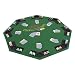 vidaXL Tablero de Póker Plegable 8 Jugadores Octagonal Verde Mesilla Auxiliar