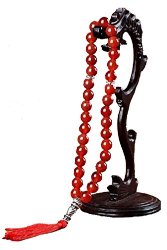 Preisvergleich Produktbild Natürliche Hämatit Tigeraugen Stein muslimische 33 Perlen Gebetskette Islamische Tasbih Allah Gebet Rosenkranz Tesbih Islam Misbaha (10)