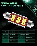 GLL 41MM C5W LED Bulbs 12V/24V 6418 Festoon Bulbs 4014 12 SMD 400 Lumens 6500K for Car Dome Lights License Lights Trunk Lights - Image 3