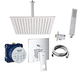 grohe unterputz thermostat alt vanvilla Handbrause aus poliertem Edelstahl / vanvilla 1,5 m Brauseschlauch / Standardanschlüsse DIN 1/2